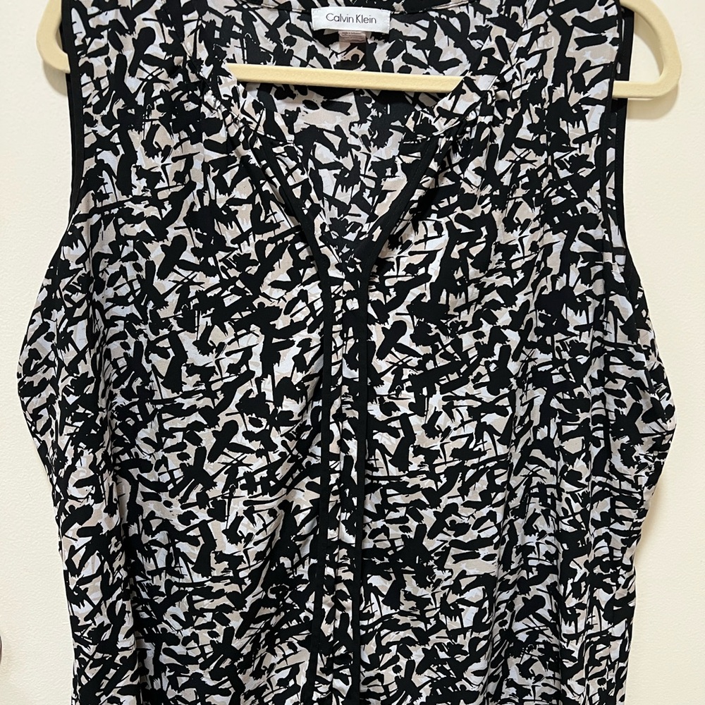 Calvin Klein Black and beige Women's Top